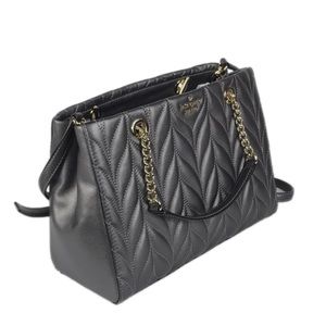 Kate Spade Meena Briar Lane Quilted Gunmetal